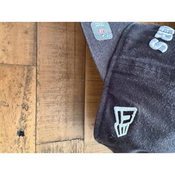 Las Vegas Raiders Hat Cap Strap Back Mens Black NFL Football New Era 9TWENTY - Picture 3 of 8